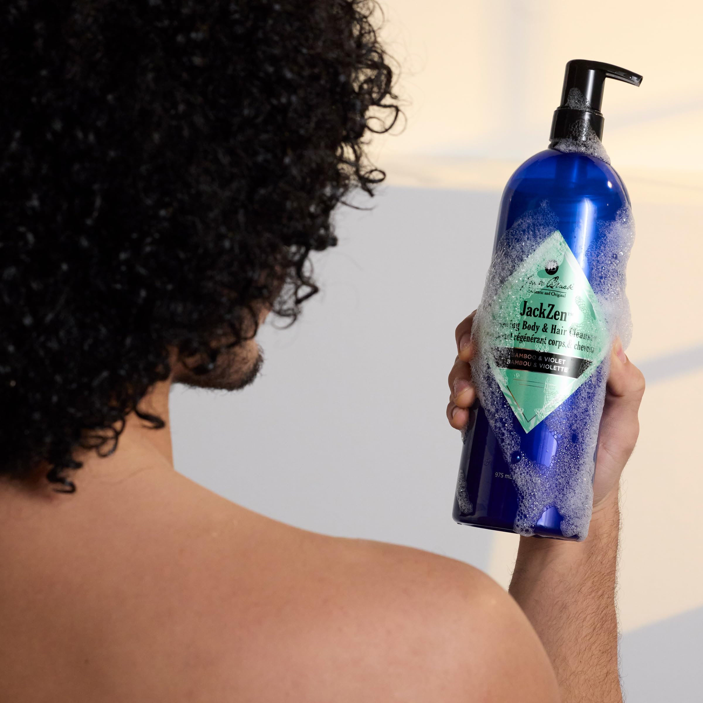 Jack Black Jackzen Renewing Body & Hair Cleanser, 3 oz. – Earthy Fragrance, Body Cleanser, Shower Gel, Body Wash for Men & Women, Shower Soap for Dirt & Sweat